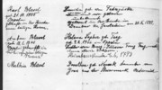 [thumbnail] Anton Blasel - Wypis z ksi�g parafialnych, pochodzenie nieznane: </p><p>1. <b>Karl Blasel</b>, geb.21.10.1805, Oppeln, getauft in der Kirche zum heiligen Kreuz + <b>Emilia geb. von Tadrzy�ska</b>, wann und wo geboren unbekannt, getraut in der Kirche in Dembno kr.Jarotschin am 21.5.1839</p><p>2. <b>Anton Blasel</b>, geb.18.1.1761, Oppeln getauft in der Kirche zur heiligen Kreuz + <b>Helena Sophie geb. Teeg</b>, geb. 9.3.1766 in Oppeln, Tochter von Burg-Schlosser</p><p>3. <b>Franz Teeg</b> und <b>Anna Maria Eichhorn</b>, Heiratsumkunte 6.6.1793</p><p>4. <b>Mathia Blasel</b> + <b>Dorothea geb.Nowak</b>, stammte von Graz aus der Steiermark Oesterreich