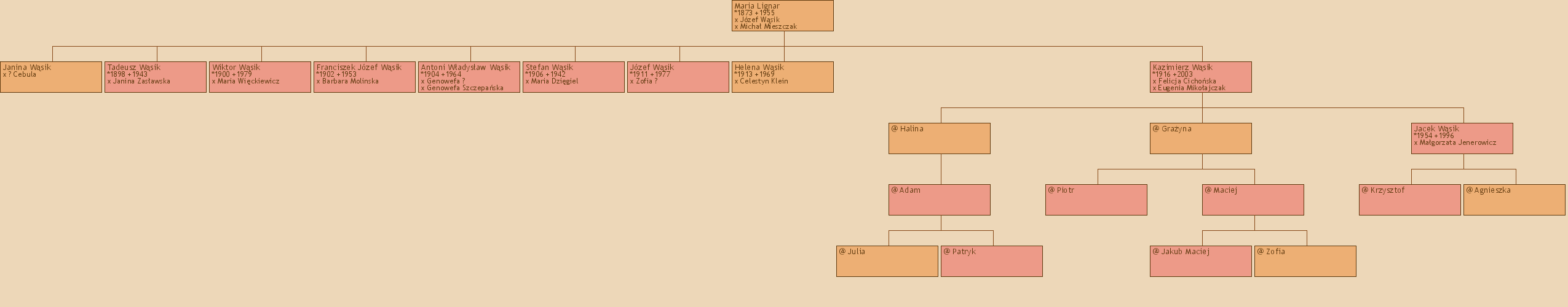 Drzewo genealogiczne - Maria Lignar