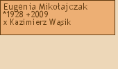Drzewo genealogiczne - Eugenia Mikoajczak