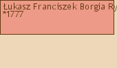 Drzewo genealogiczne - ukasz Franciszek Borgia Rytter