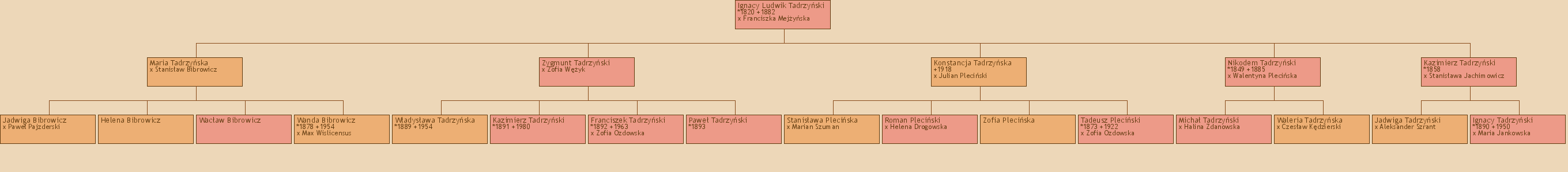 Drzewo genealogiczne - Ignacy Ludwik Tadrzyski