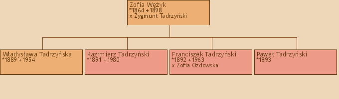 Drzewo genealogiczne - Zofia Wyk