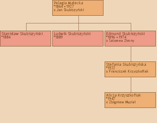 Drzewo genealogiczne - Pelagia Maecka