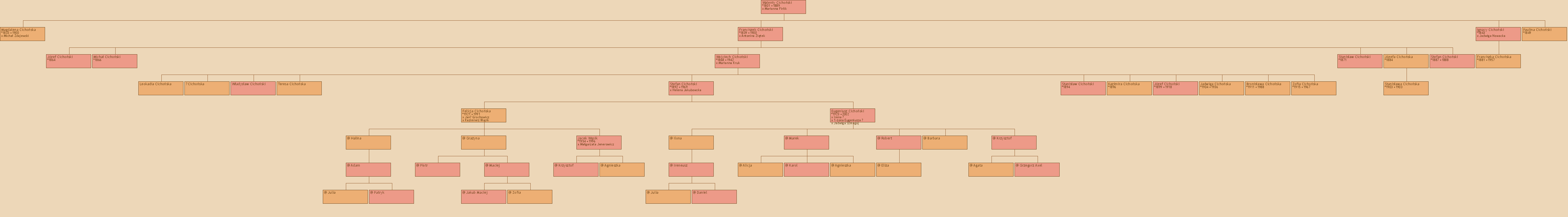 Drzewo genealogiczne - Walenty Cichoski