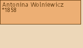 Drzewo genealogiczne - Antonina Wolniewicz