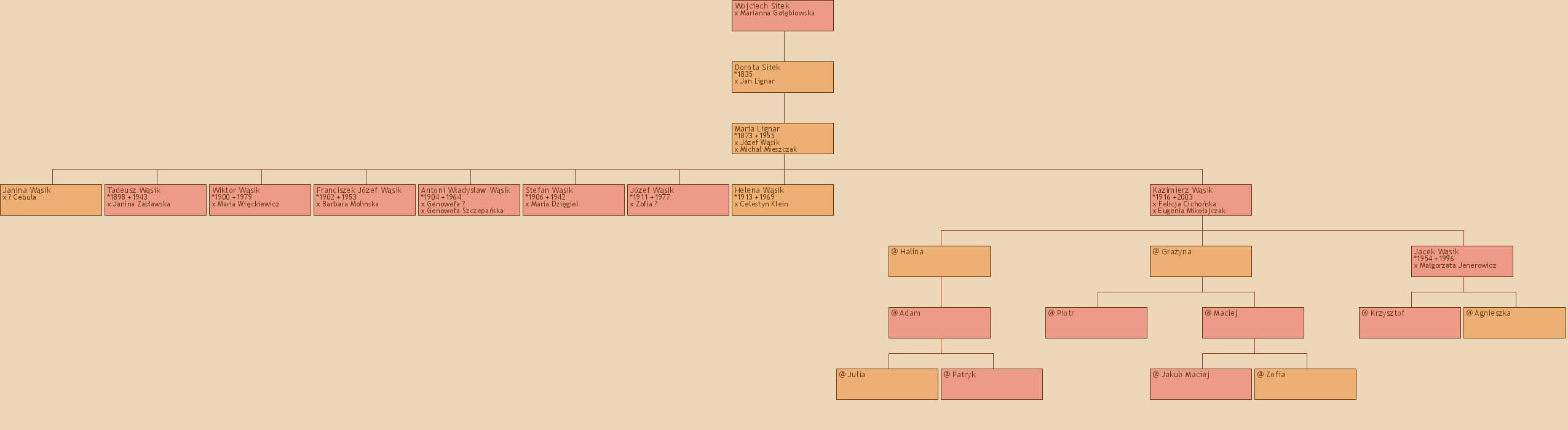 Drzewo genealogiczne - Wojciech Sitek