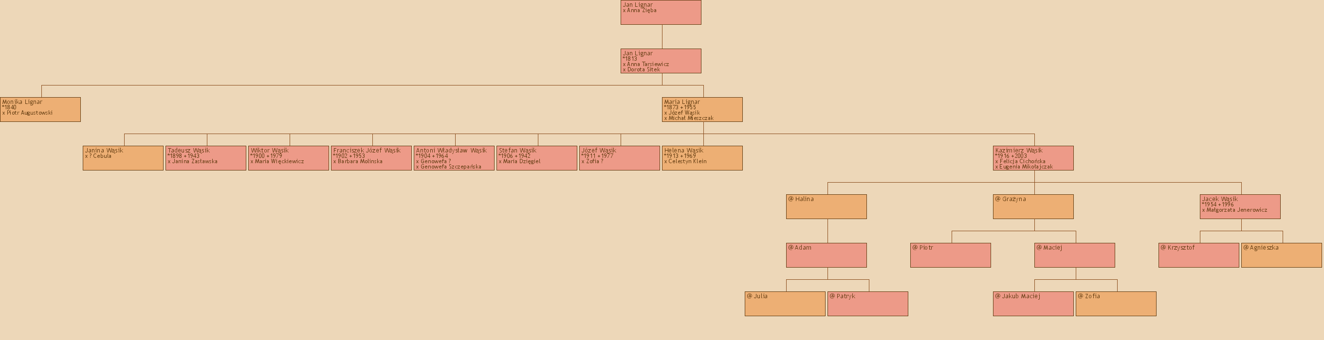 Drzewo genealogiczne - Jan Lignar