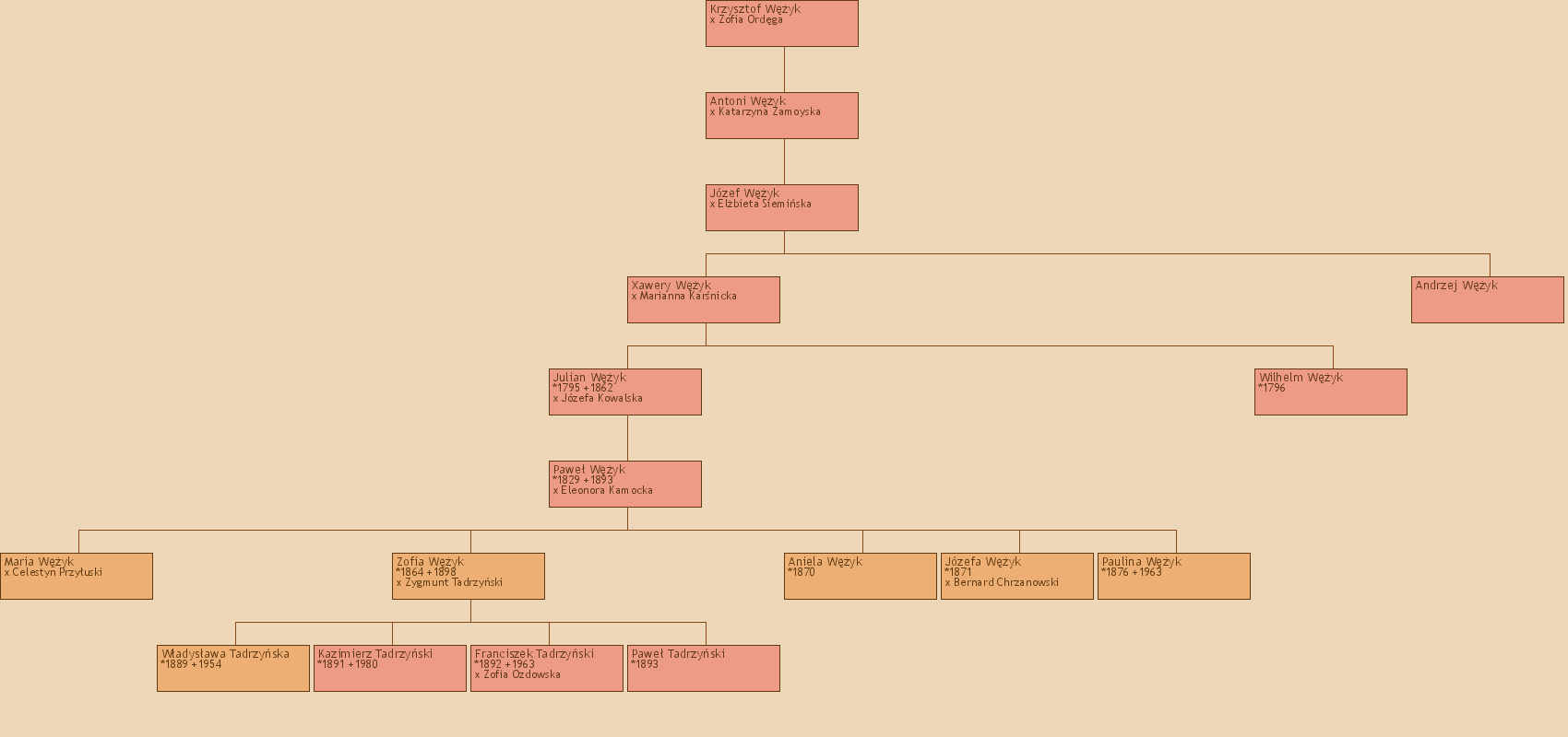 Drzewo genealogiczne - Krzysztof Wyk